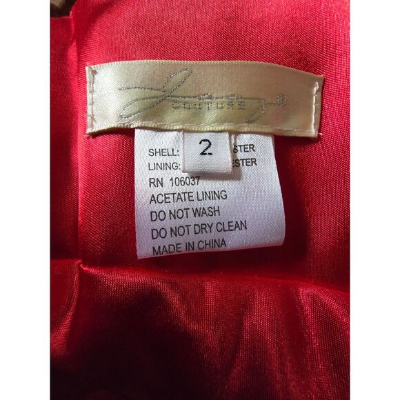 NWOT Jay Godfrey Red Beaded Chiffon Formal Gown Dress 2 Gala Pageant Occasion - Picture 13 of 15